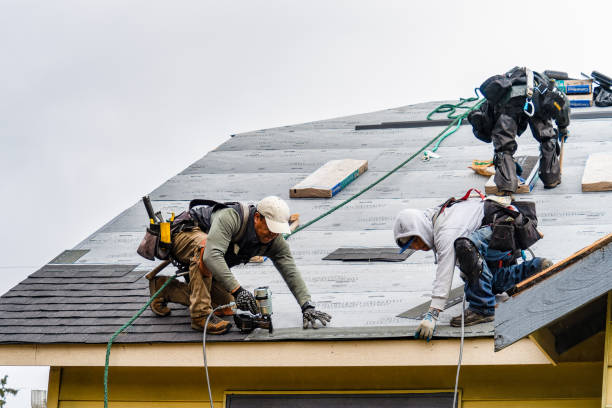 Professional Gutter Installation technician working in Sloughhouse, CA